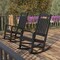 Flash Furniture Winston All-Weather Rocking Chair in Black Faux Wood, PK2 2-JJ-C14703-BK-GG - alternate 1